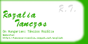 rozalia tanczos business card