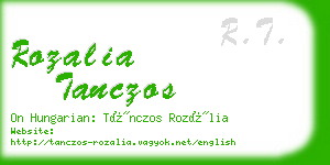 rozalia tanczos business card